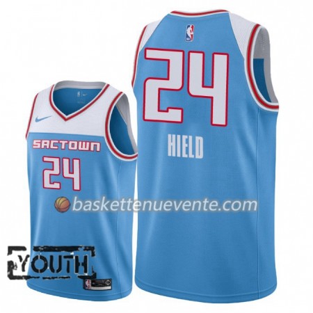 Maillot Basket Sacramento Kings Buddy Hield 24 2018-19 Nike City Edition Bleu Swingman - Enfant